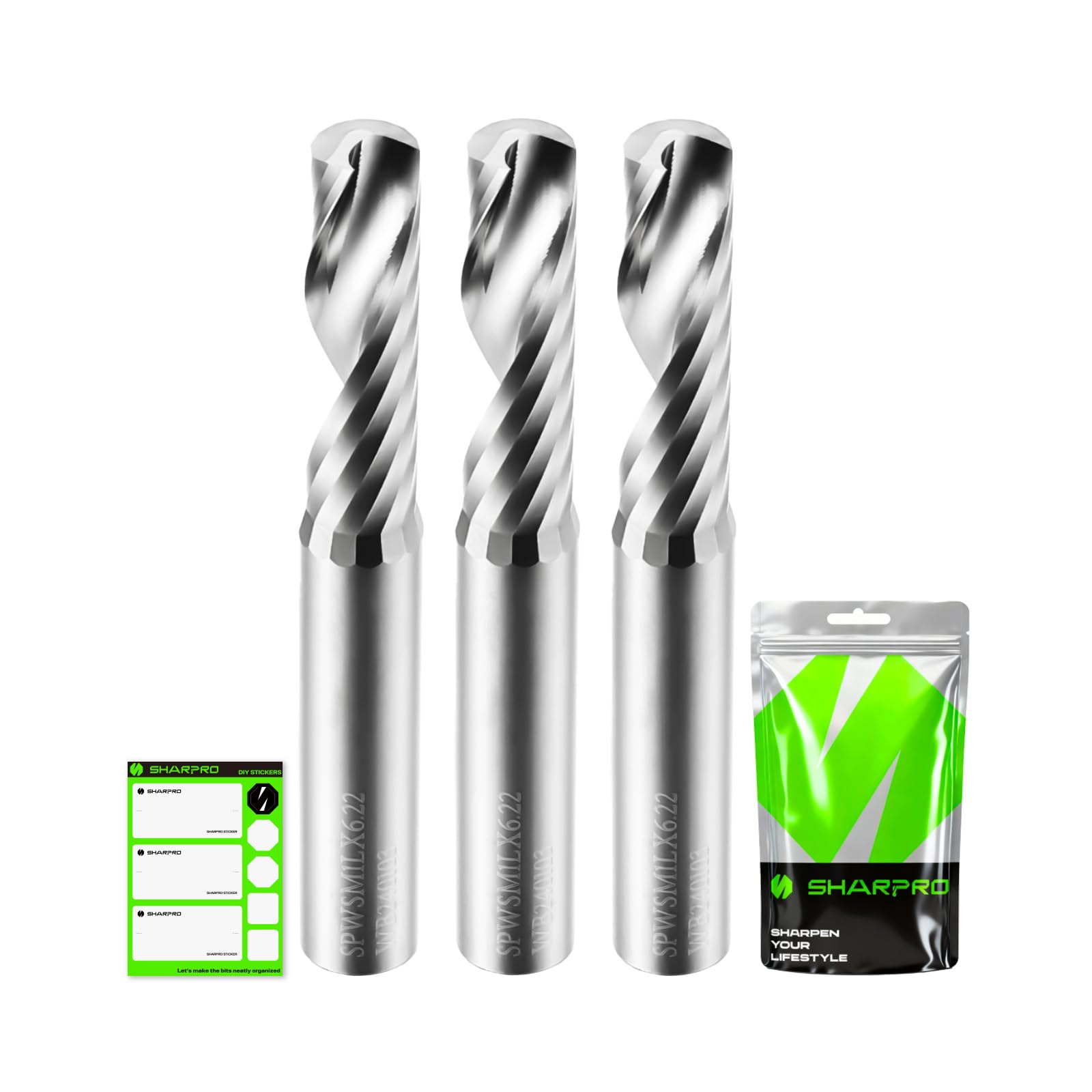 CNC Router Bit - 1/4 Flute Up Cut for Aluminum & Wood -12