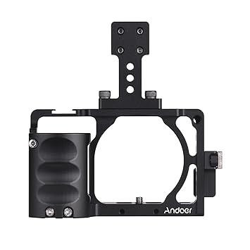 Homgeel Protective Aluminum Alloy Video Camera Cage + Hand Grip + Top Handle Kit Film Making System with Cable Clamp for A6000 A6300 A6500 NEX7 ILDC to Mount Microphone Monitor Tripod Lighting