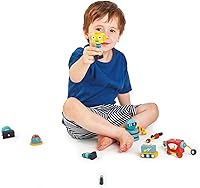 Vista 4 de Tender Leaf Toys - Robot Construction - 17 Pieces Wooden Construction Set to Build and Stack 3 Robot in Endless Variations - Develops Problem