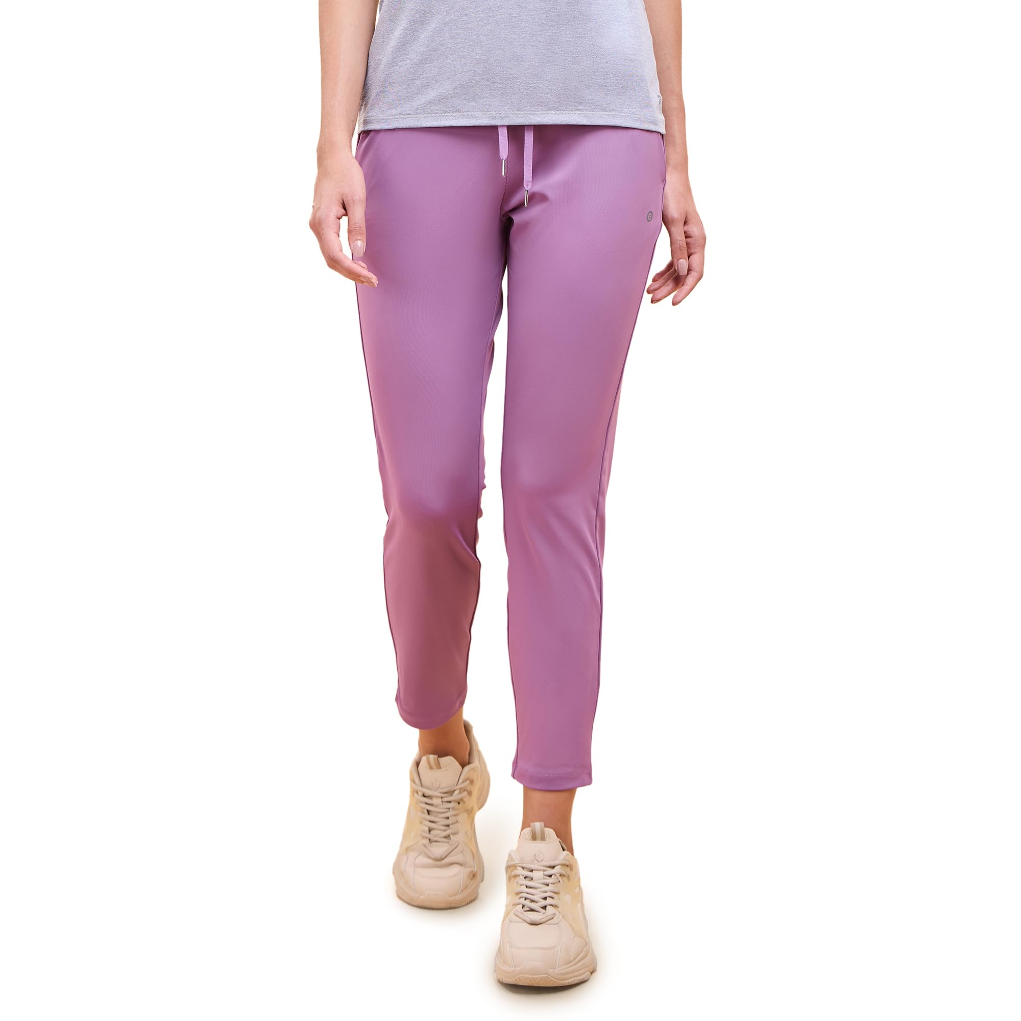 Enamor Mid Rise 7/8th Length Drawstring Closure Travel Pants for Women - Relaxed Fit, Quick Dry, Antimicrobial - E068-picture-32