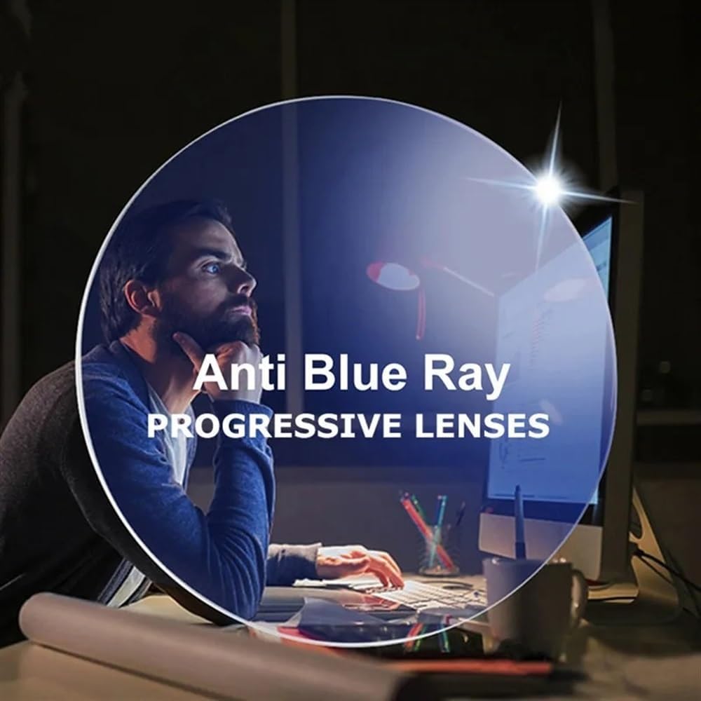 Prisms & Kaleidoscopes Photochromic Progressive Multifocal Anti Blue Light 1.56 1.61 1.67 Reading Lens See Lenses Eyes Science Classroom Optics Kits (Color : Grey-A lenses, Size : 1.61)