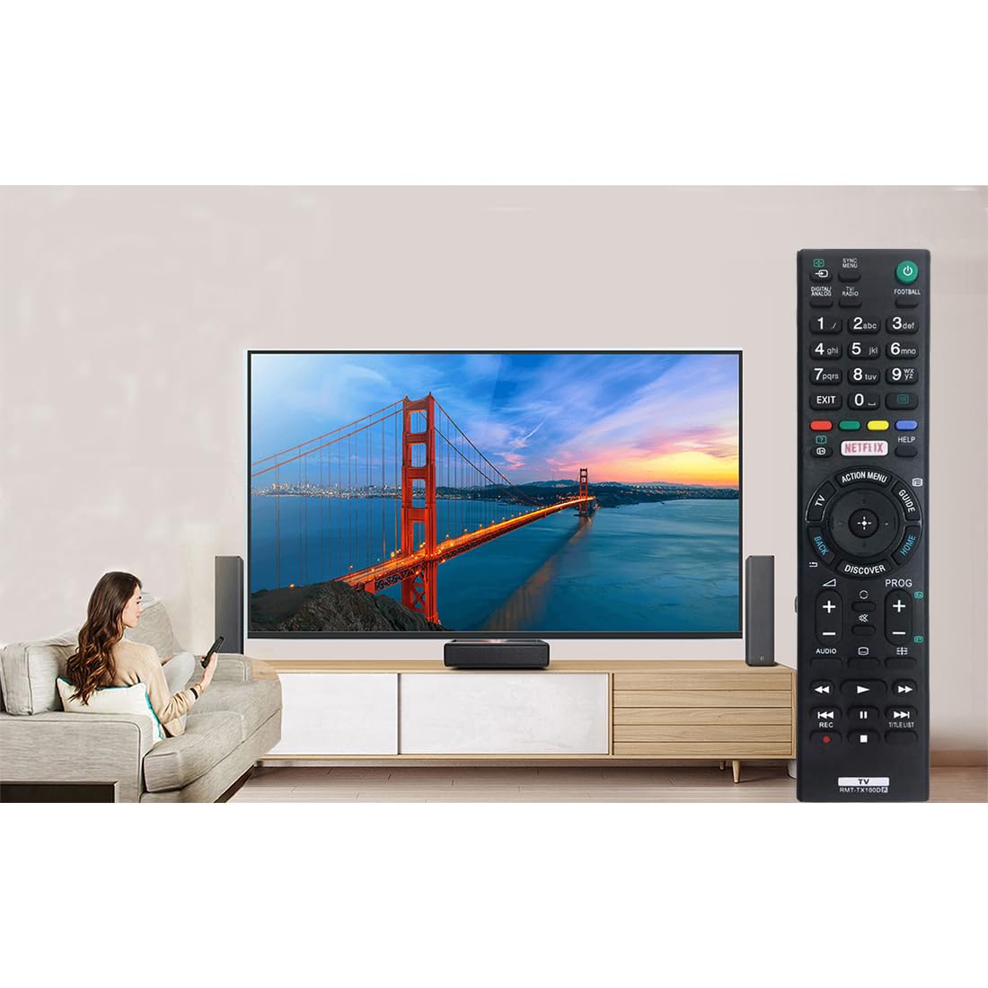 Telecomando Universale Di Ricambio RMT-TX100D Per TV Sony Bravia LED/LCD - Plug And Play, Nessuna Configurazione