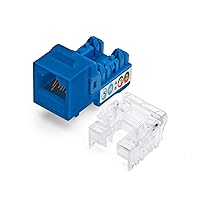 Vista 25 de TRUE CABLE Conector Keystone Cat5e, sin blindaje (UTP), perforado de 90 grados, PoE++ (4PPoE) 100W, certificación UL, verificado ETL, certificado