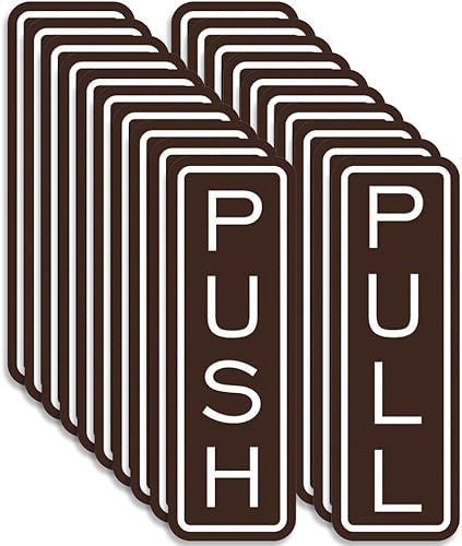 Miniatura 27 de All Quality Letreros verticales clásicos para puerta, ideales para puertas de vidrio, letreros de aspecto profesional, fácil instalación, incluye