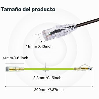 GeeekPi 4-Piece Cat6A Ethernet Patch Cable, 20cm, RJ45 Snagless Short Shielded Network Cable, 10Gbps, 500MHz, 28AWG, Multicolour 4-Pack