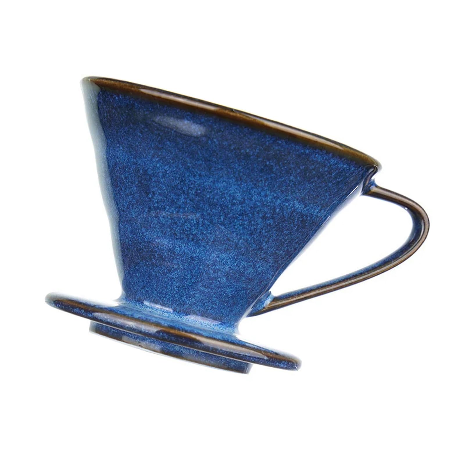 NEWFT Ceramic Drip Coffee Filter Blue Glazed Elegant Design For Home Brewing