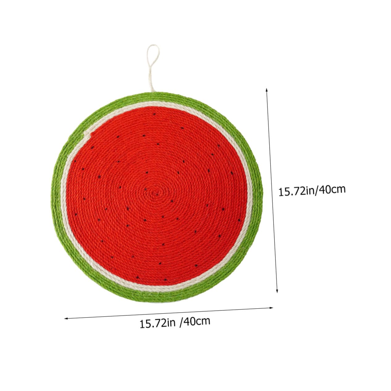 ARTIBETTER Sisal Kratzbaum für Katzen mit Rutschfester Unterseite und Hängender Seilgestaltung Rotes Wassermelonen Design für Haushalt als Katzenspielzeug