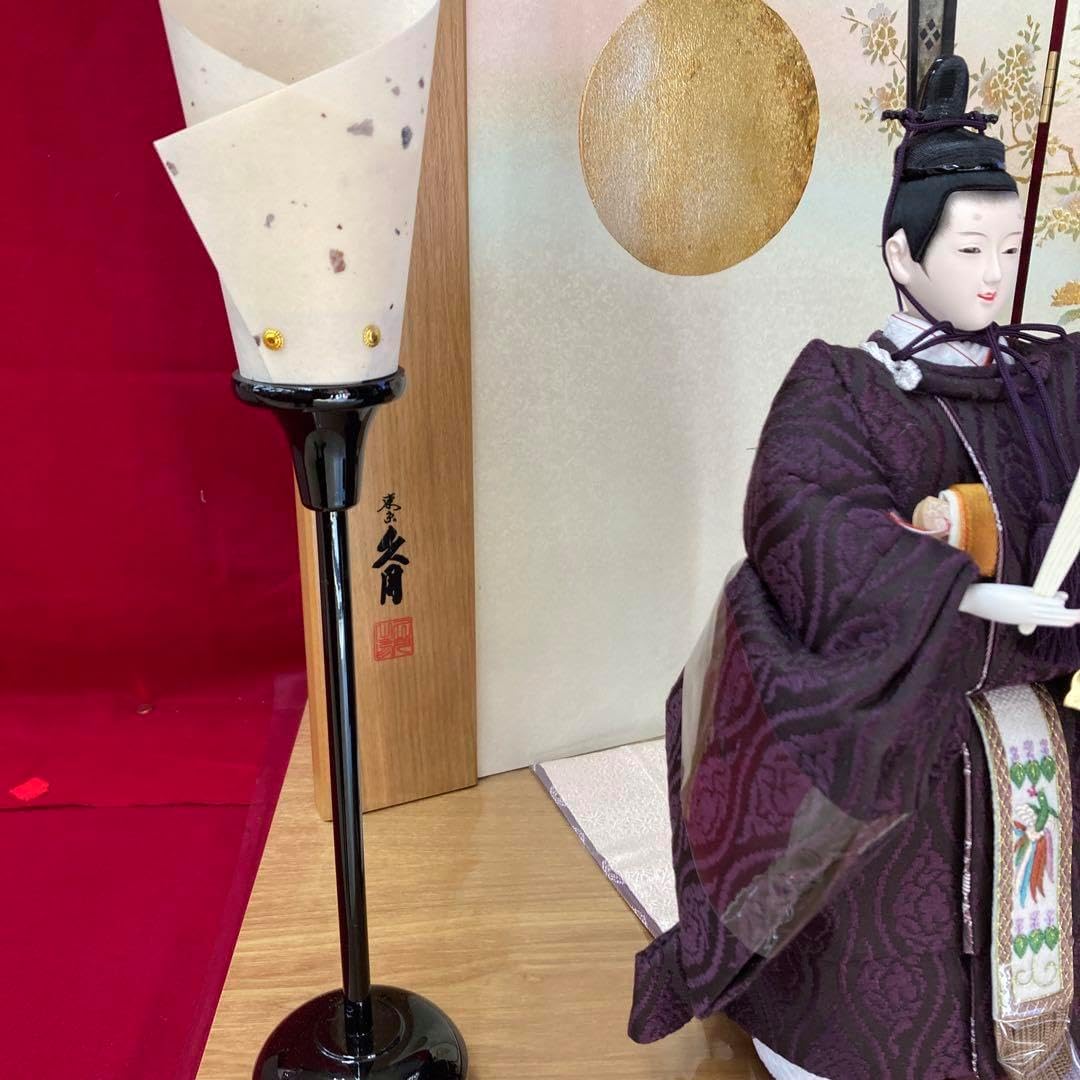 久月作 立雛人形 紫・赤 立雛 人形の久月