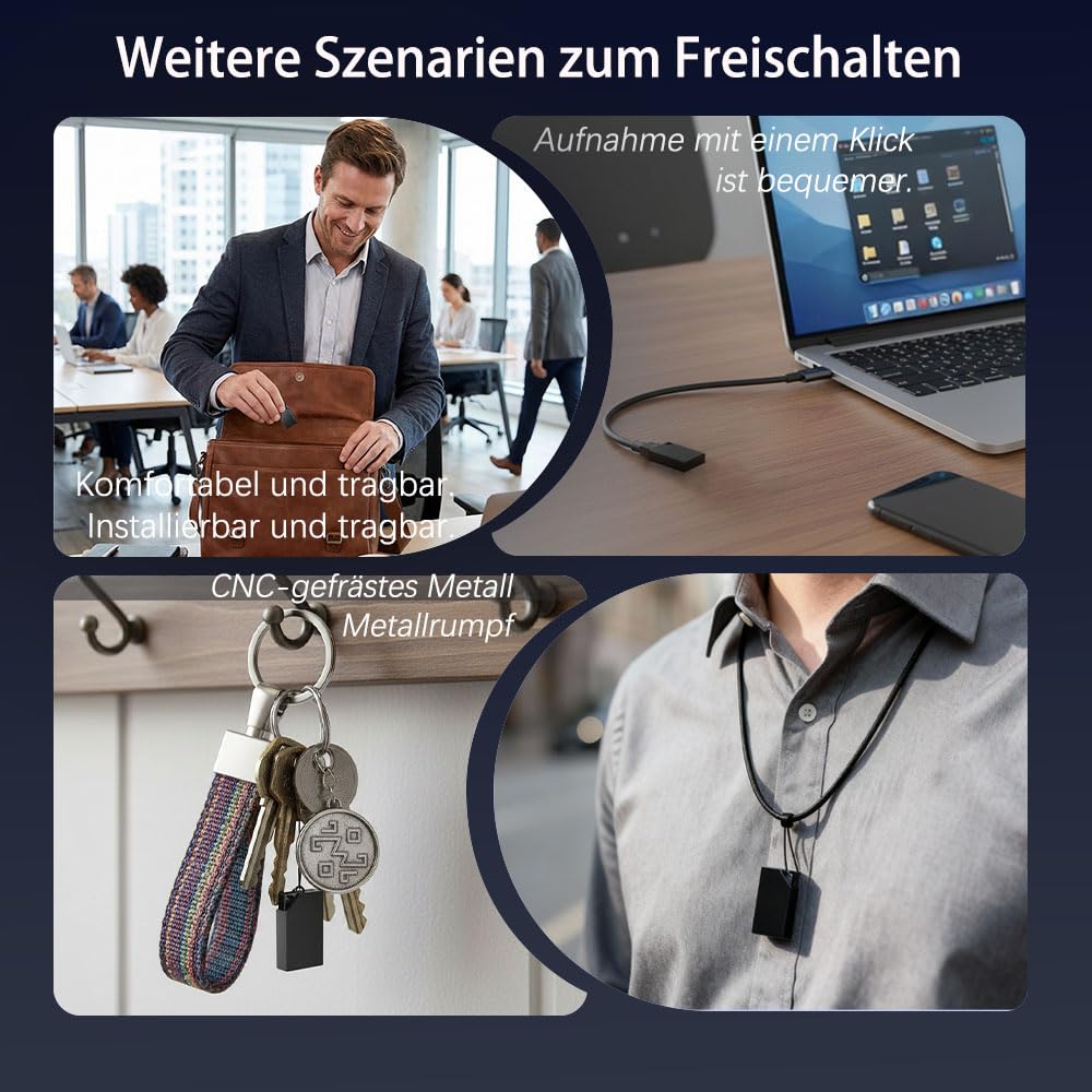 Diktiergerät Mini,Aufnahmegerät Spionage,Voice Recorder