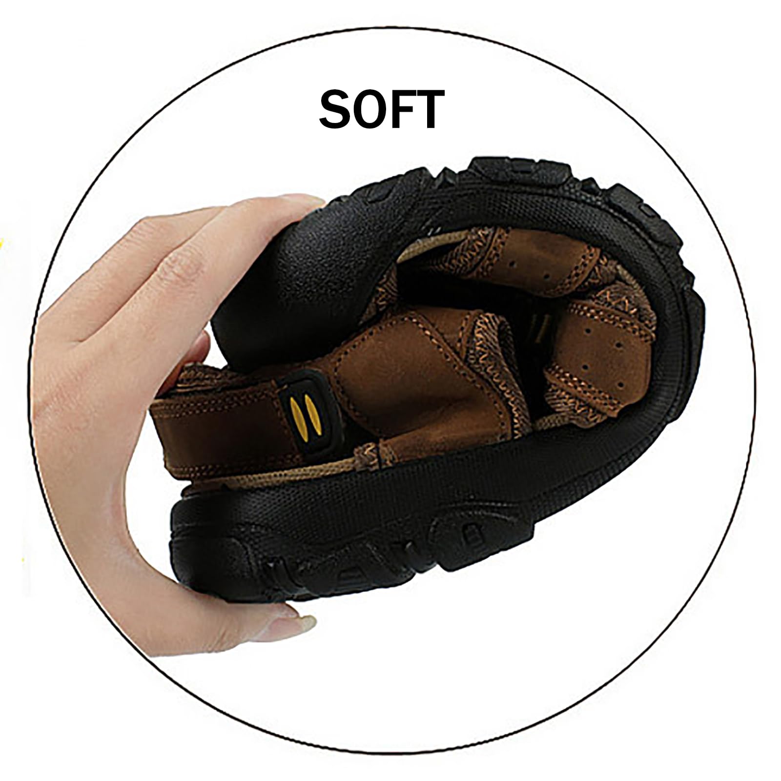 Sandali Estivi Uomo Esterni Traspirante Sandali Sportivi Scarpe da Trekking Passeggiata(Size:50 EU,Color:Marrone Scuro)