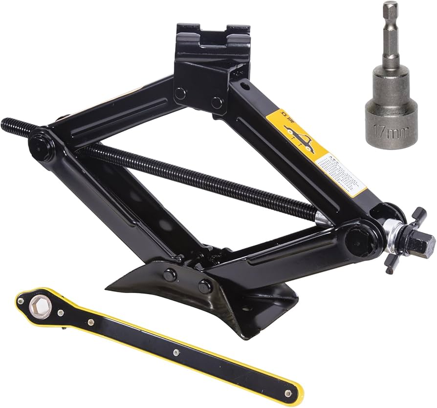 Amazon.com: LEADBRAND Scissor Jack Car Jack, Ratchet Handle Saving