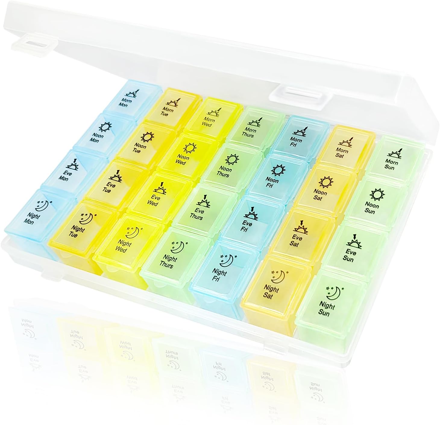 Large Pill Box, Pill Organiser Tablet Organiser Pill Boxes 7 Day 4