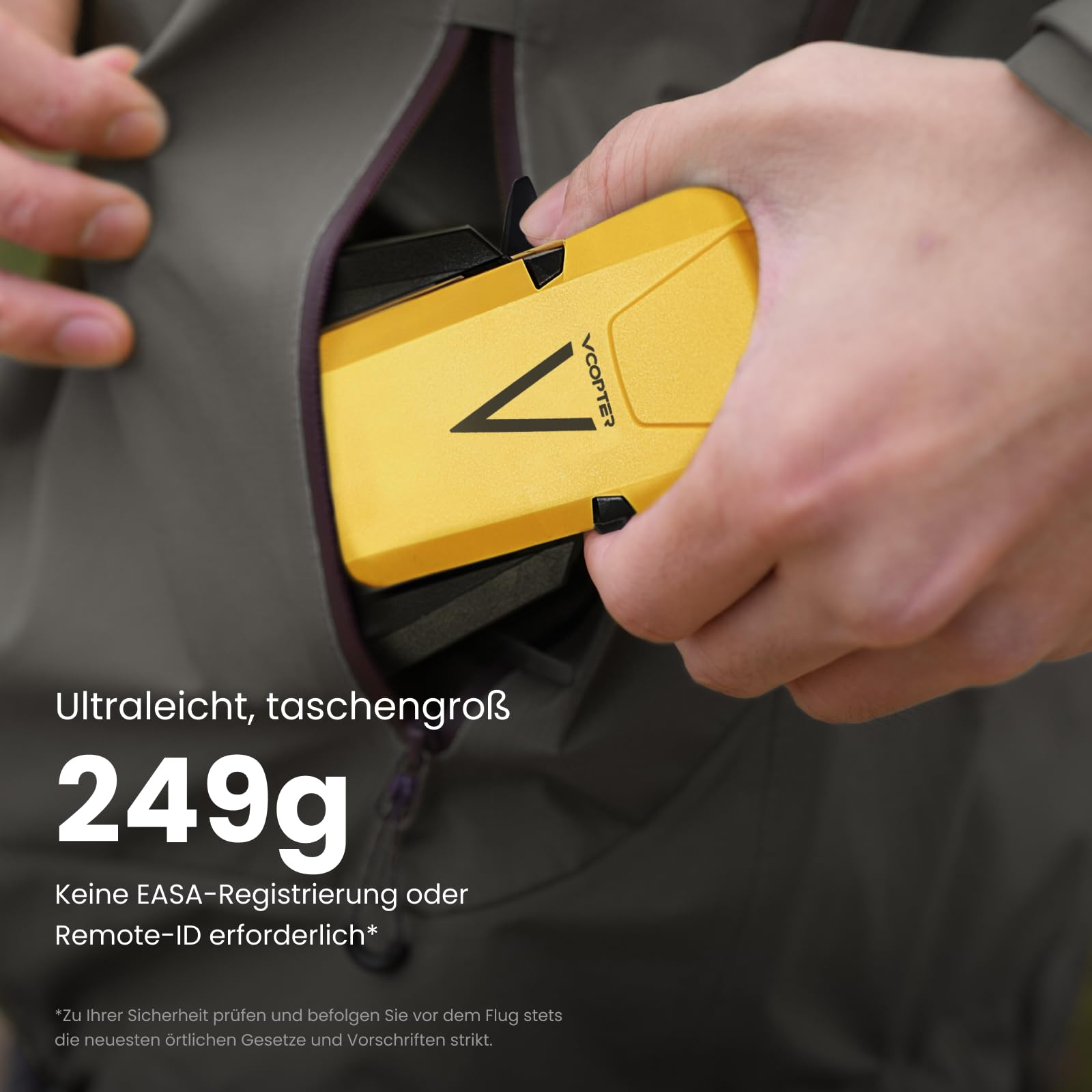 Falcon Mini Drone avec Caméra 4K pour Adultes et Débutants, Design Bi-Copter, Vol inversé, Vitesse max 16 m/s, Transmission vidéo 10,000 ft, 1 Batterie pour 34 min D’autonomie, 249 g