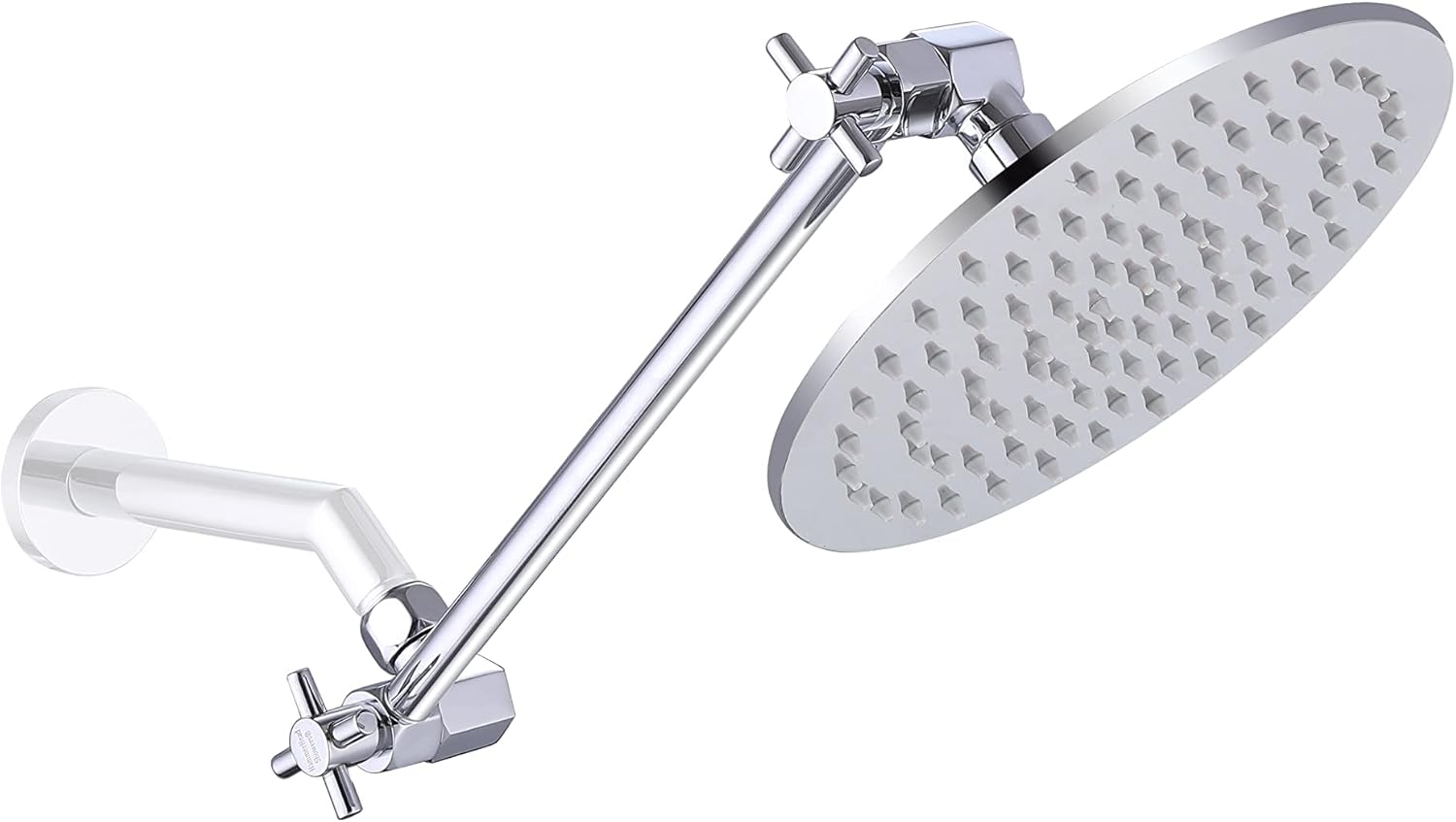 HammerHead Showers 8 Inch Rain Shower Head & 12 Inch Long Adjustable