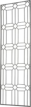 H Potter Diamond Garden Trellis 69" H, Freestanding Heavy Duty Iron | Ground spikes included. Powder-coated finish. Supports climbing roses, clematis, ivy and vines.