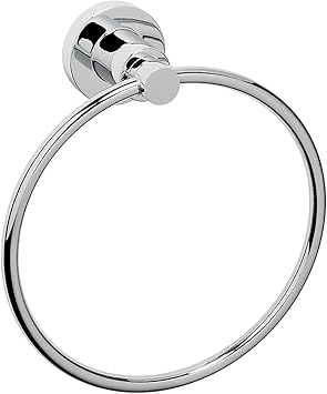 Dynasty Hardware DYN-4011-CM Manhattan 17cm Diameter Towel Ring, Polished Chrome