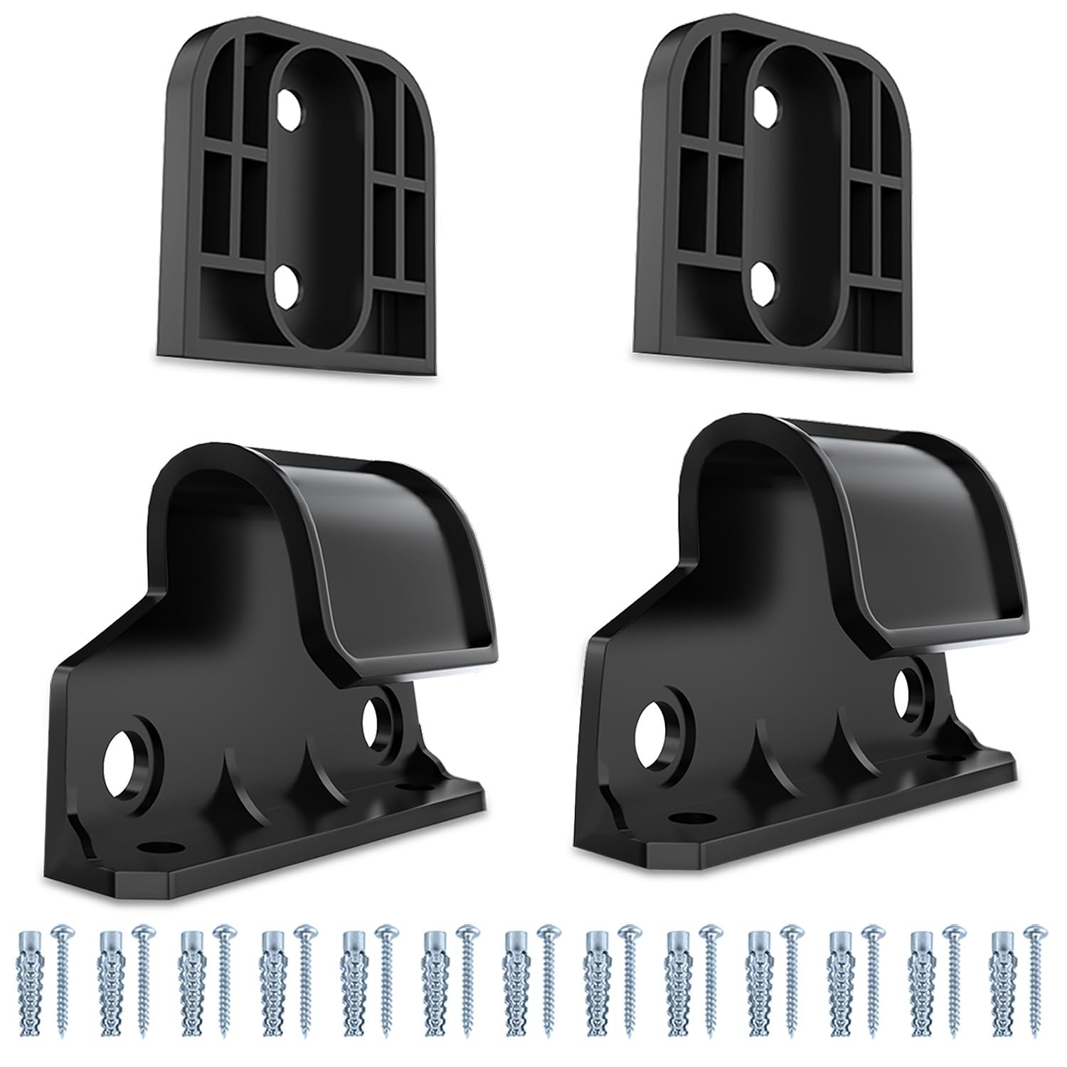 Yaekea Retractable Baby Gate Replacement Parts Compatible with 55" W x 33" H Retractable Baby Gates Including 2 Latches+2 Brackets+1 Set of Screws for Dog Gate Easy Installation