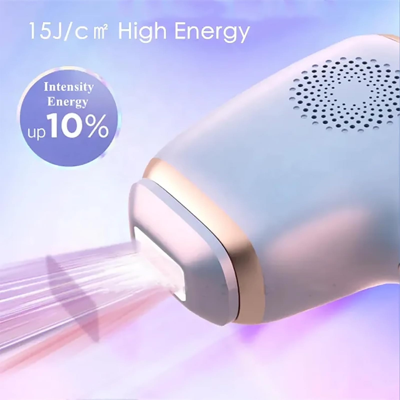 Dispositivo De Depilación, Depilación Portátil Con Pantalla LED, 9 Intensidades De Energía Ajustables Y 2 Modos De Operación, Área De Luz De 4 CM² Y Cabezales Reemplazables, Para Facial, Piernas