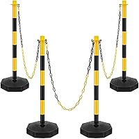 Vista 12 de Konohan 6 juegos de conos delimitadores de estacionamiento de 34 pulgadas, juego de soportes de estacas de plástico para conos de tráfico, barrera