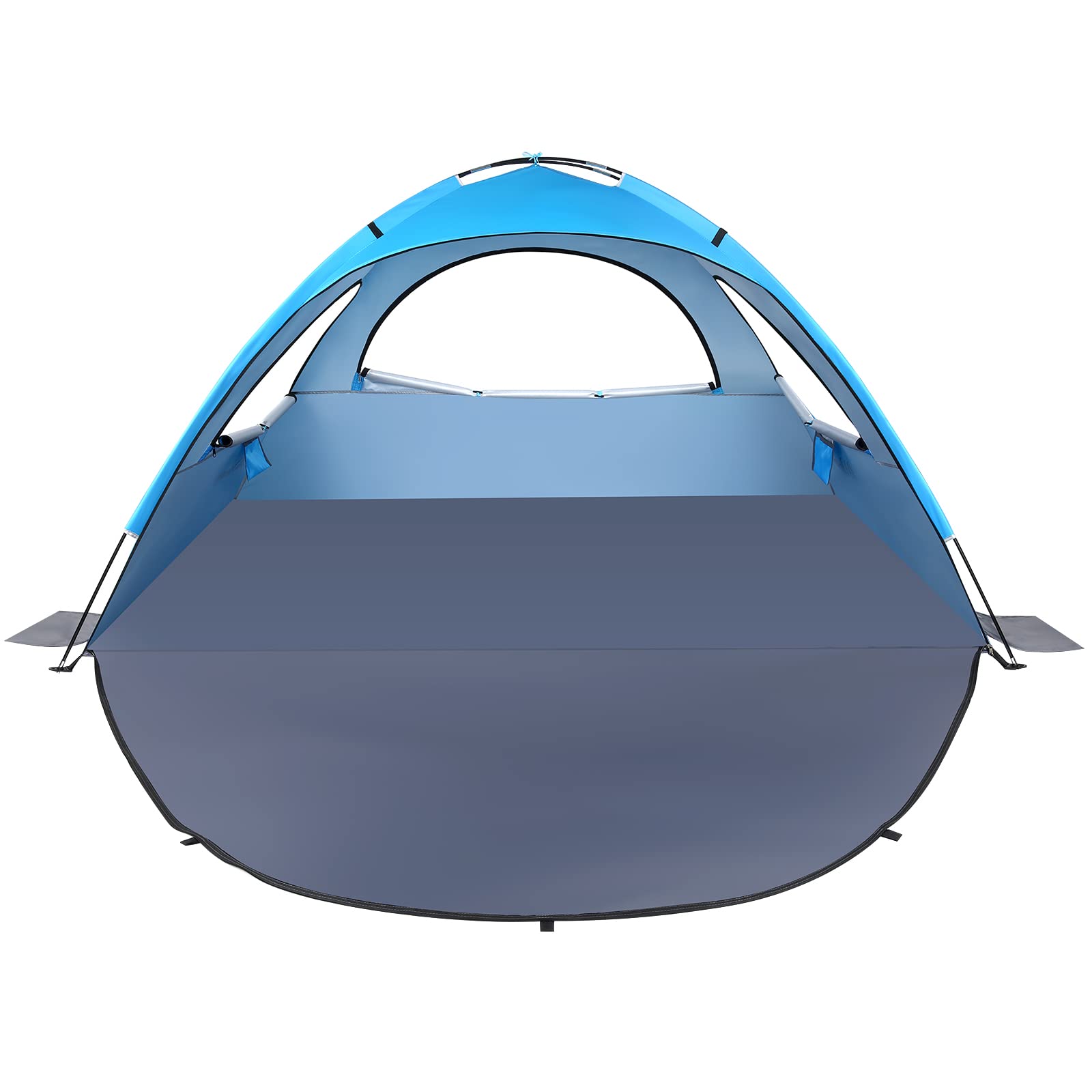 MoopGou Refugio para la playa, tienda de campaña portátil para 2-4 personas, refugio de playa para bebé con protección UV 50+, tienda de campaña de playa con 3 ventanas ventiladas, montaje rápido,