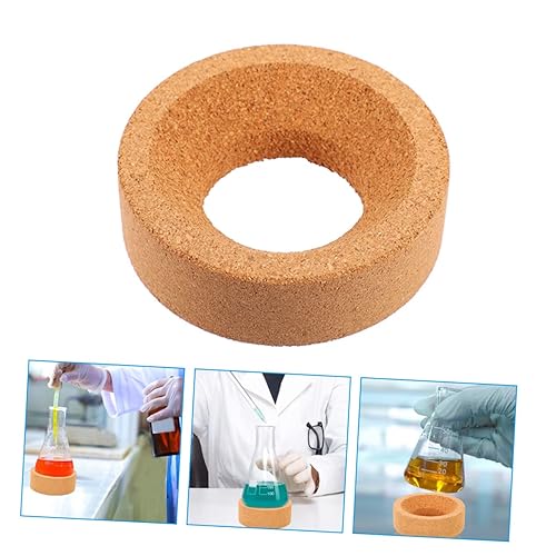 Vista 24 de Baluue 2 unids Round Bottom Flask Holder Cork Pad Stand Lab Flask Support Cork Pads Como se muestra en la imagen
