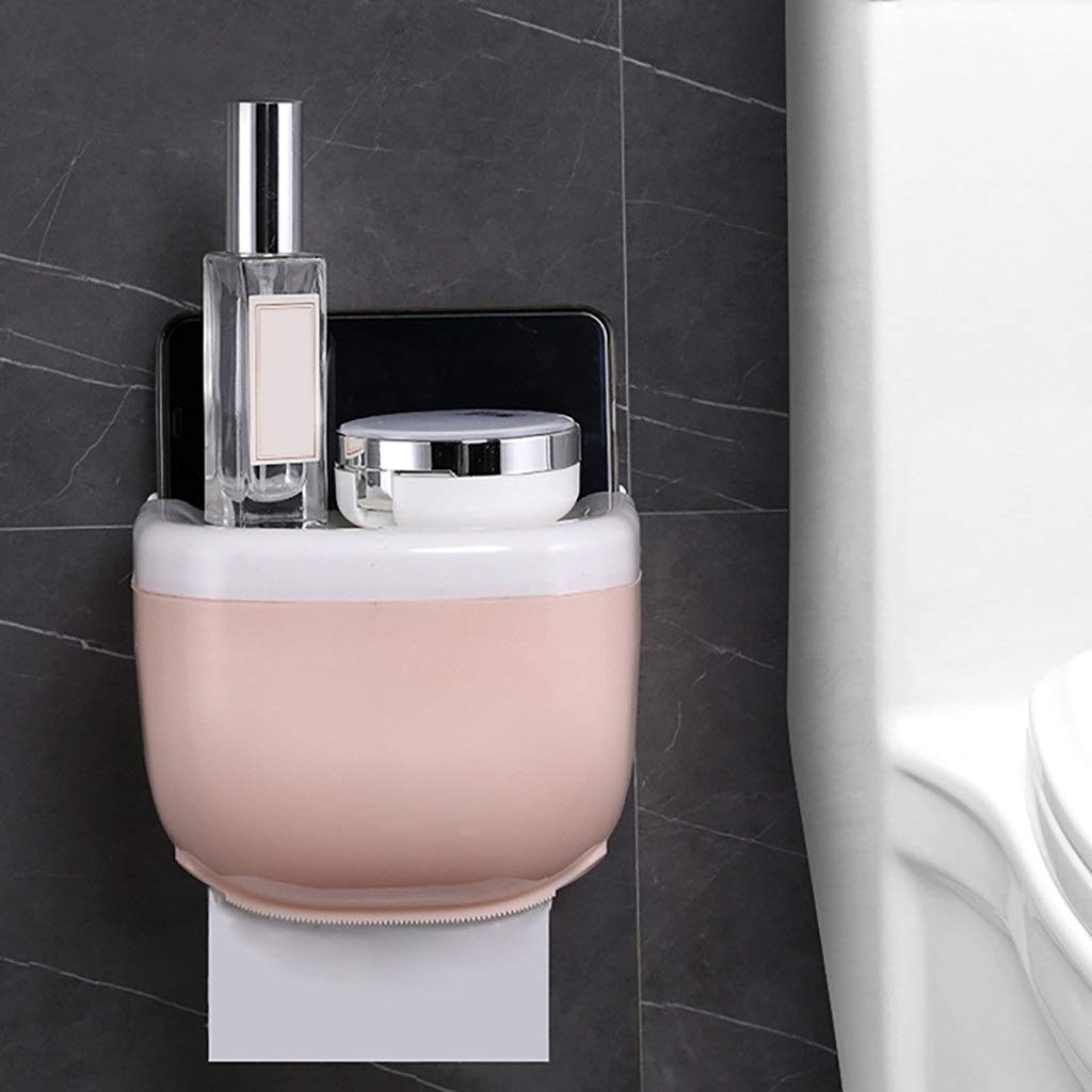 Soporte de Papel higiénico Impermeable, Estante de Almacenamiento for teléfono móvil, Caja dispensadora montada en Pared