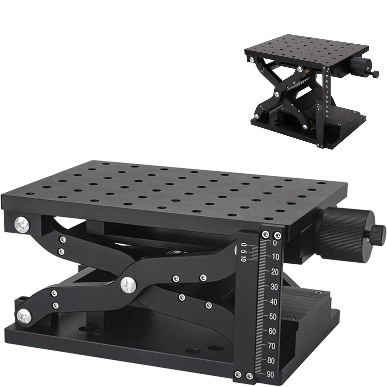 Manuelle Z-Achsen-Hebebühne für Laboratorien, Optischer Schiebelift mit 110 mm Hubabstand, einstellbare Laborausrüstung für präzise Positionierung