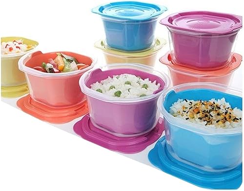 MATCOOK - Juego de 8 recipientes de arroz para alimentos y alimentos con doble vapor sin bisfenol A (15.6 onzas), ideal para regalo