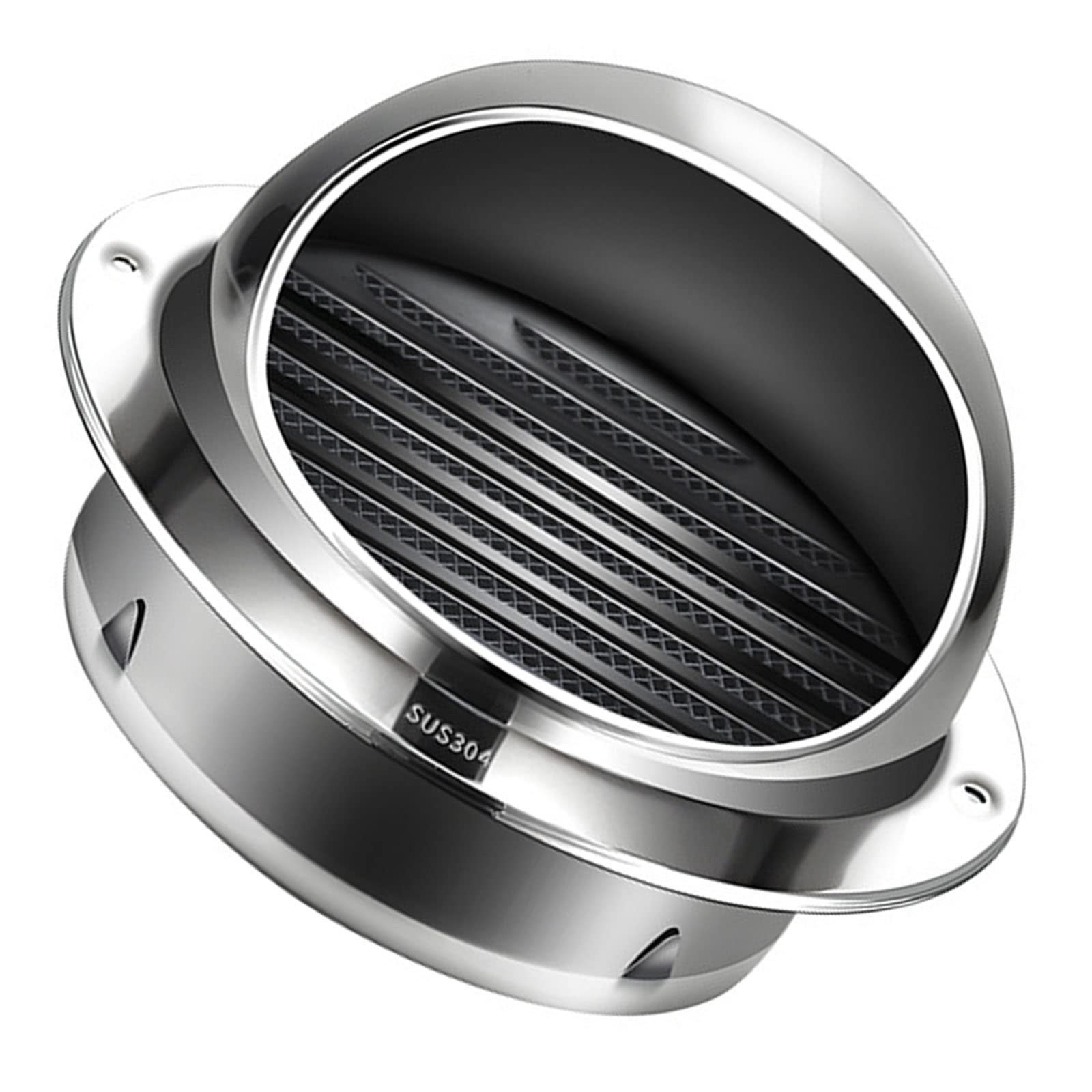 WORDFUN Grille D'aération en Acier Inoxydable 304, 150/180/200mm Grille De Ventilation Hotte, Ronde Couvercle De Ventilation, Sortie D'évacuation, pour L’évacuation De L'air