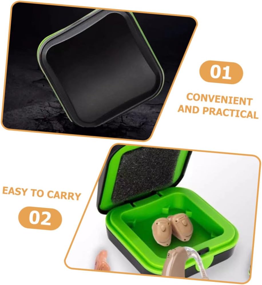 NOLITOY 3pcs Portable Protective Storage Box for Compact Case for Outdoor Travel Shockproof Design Lightweight and Convenient Ear Device Protector