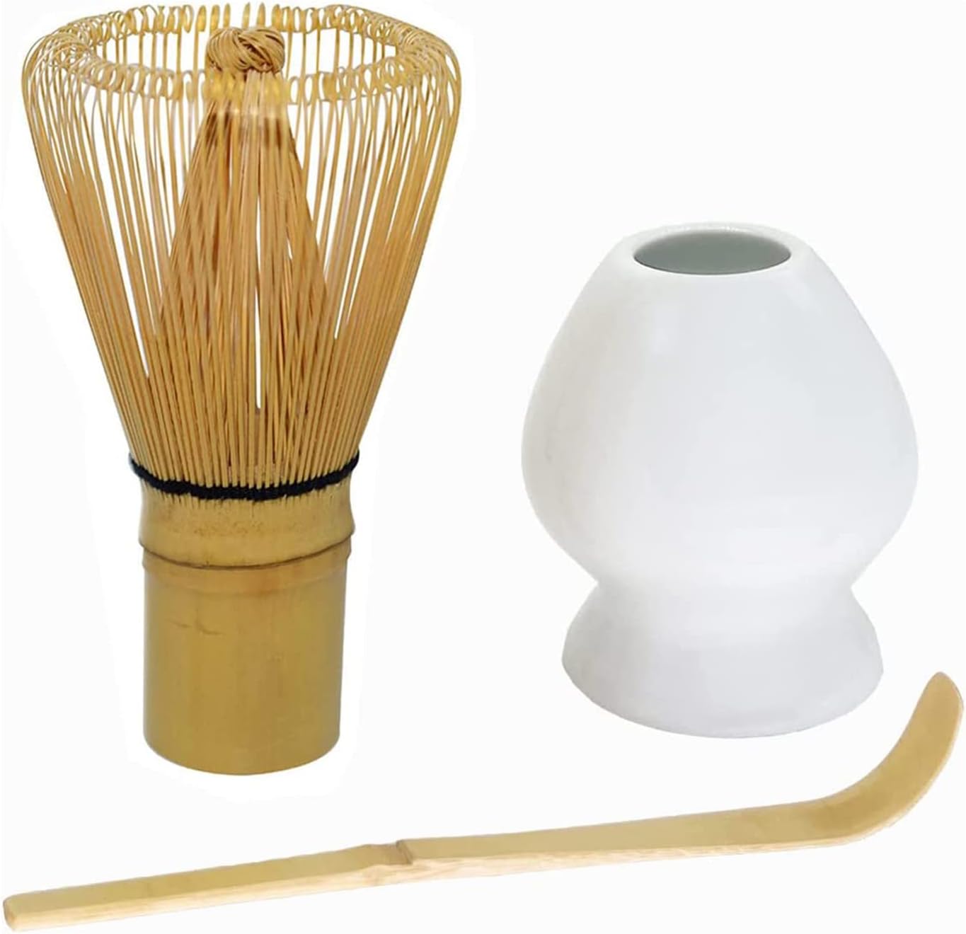 Matcha Whisk Set, 3-Piece, Bamboo