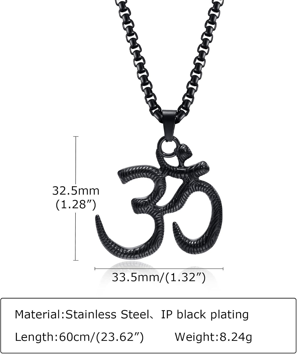 VNOX Om Yoga Pendant Necklace - Hindu Spiritual Amulet Jewelry with Sanskrit Symbol Om Aum Ohm/Lotus Pendant - Image 6