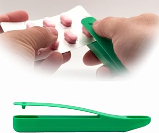 Pill Popper Pill Puncher Assistive Device with Dispenser, Blister Pack Opener for Multiple Pills, Pill Extractor Tool for Elderly, Disabled