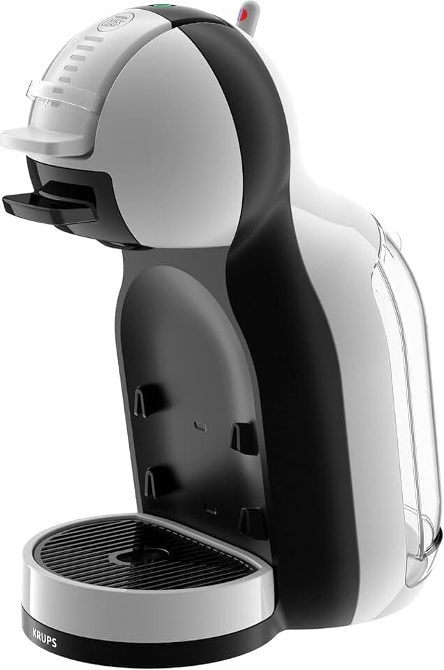 Krups Nescafé Dolce Gusto Mini Me S Cafetera de cápsulas con 15 bares de presión, capacidad 0.8 L, bebidas frías o calientes, modo Eco, Play&Select, Thermoblock, 35 tipos café, Gris antracita