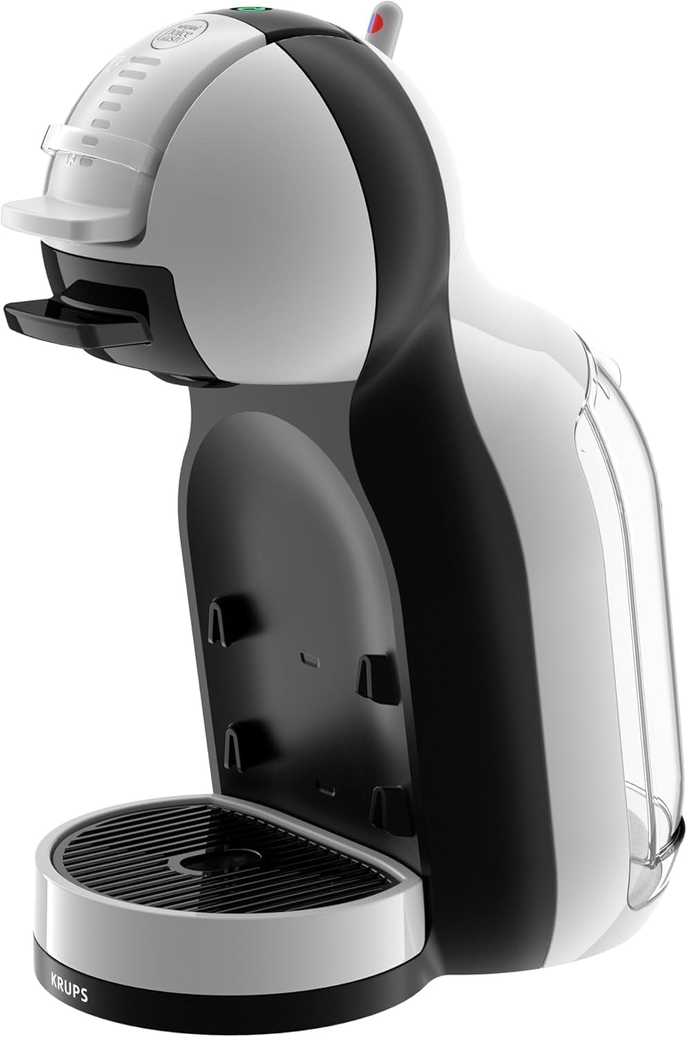 Krups Nescafé Dolce Gusto Mini Me S Cafetera de cápsulas con 15 bares de presión, capacidad 0.8 L, bebidas frías o calientes, modo Eco, Play&Select, Thermoblock, 35 tipos café, Gris antracita