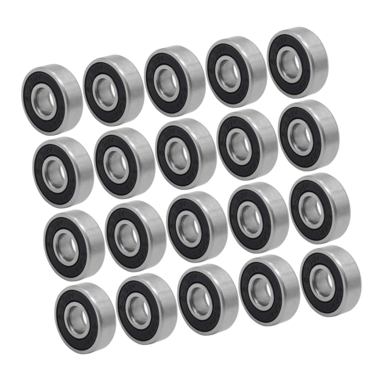 Cojinete de Rueda de Patineta 608 2 Abec-9 Negro 20 Piezas Acero