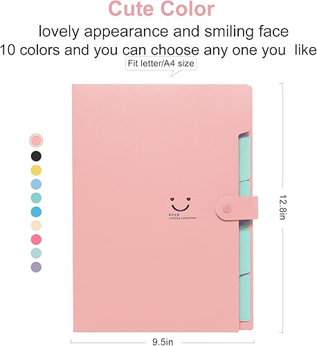 Vista 25 de Forvencer Organizador de archivos de acordeón, tamaño carta, carpeta de archivos expandible de 7 bolsillos, bonita carpeta de archivos con Púrpura