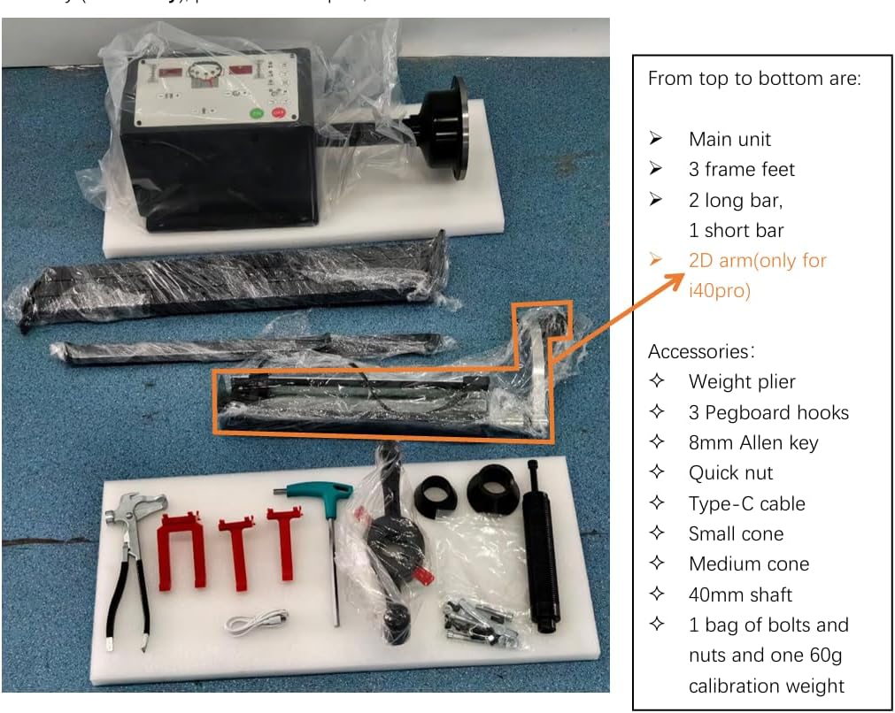 Portable Mini Wheel Balancer Machine I40 PRO for Home Shop Garage Tire Balancer Machine Powered by USB Type C DC 5V/1A Smaller and Lighter