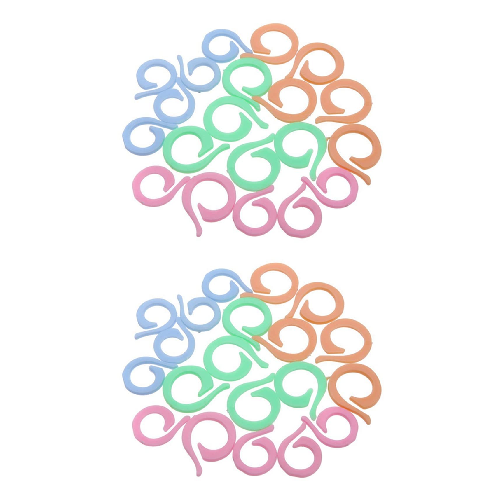 Hndhbfgrt 40Pcs Colorful Crochet Locking Marker Knitting Ring Maker Holder Set