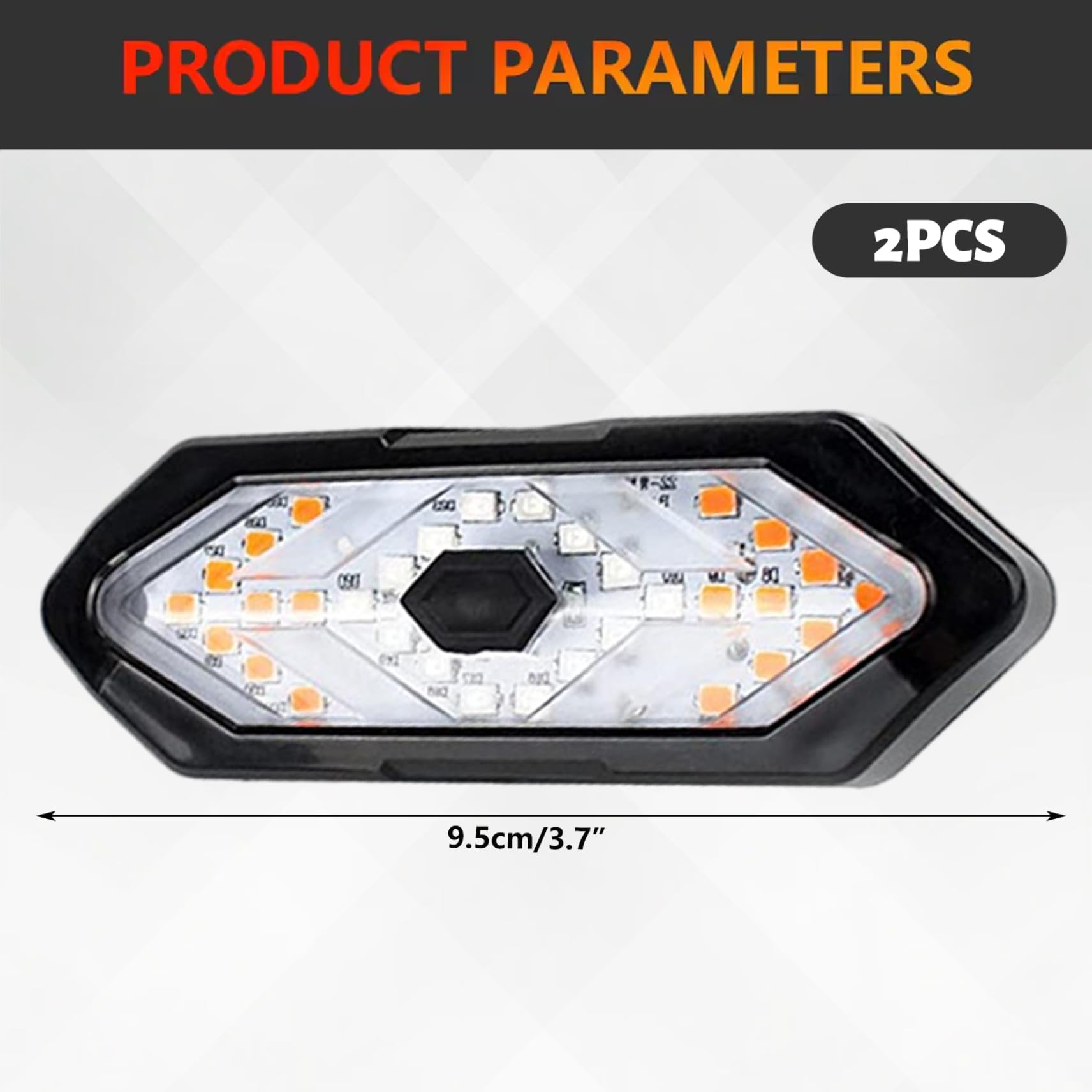 2 Set fanale Posteriore per Bici Scooter Elettrico con indicatori di direzione Telecomando Wireless USB Ricaricabile Impermeabile sfarfallio Luce costante