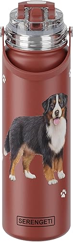 Miniatura 41 de E&S Pets SERENGETI - Botella de agua de acero inoxidable de 24 onzas con tapa a prueba de derrames, doble pared aislada al vacío, impresión 3D