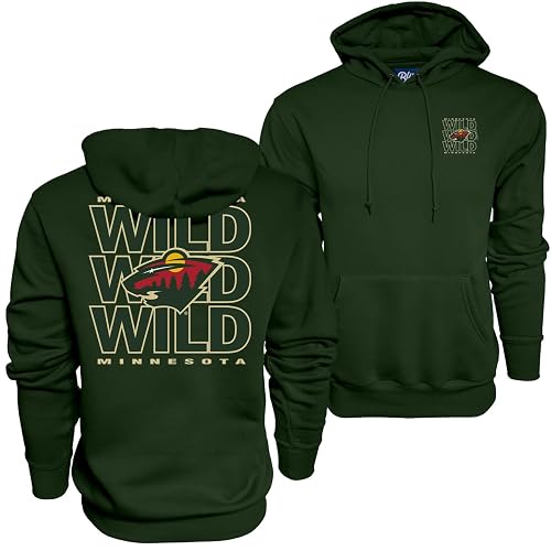 NHL Officially Licensed Hooded Sweatshirt Front/Back Curl Team Color