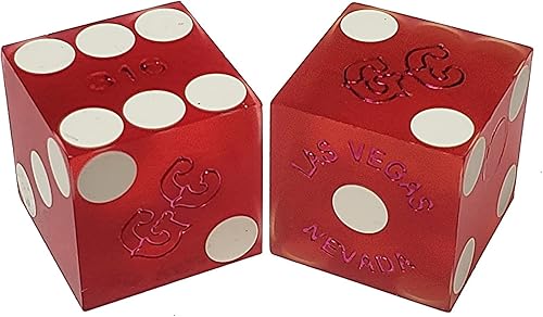 Miniatura 25 de Amplia selección de dados de 0.748 in - Auténtico casino de Las Vegas jugado a la mesa (Caesar's Palace (rojo pulido)) Palacio del César - Rojo