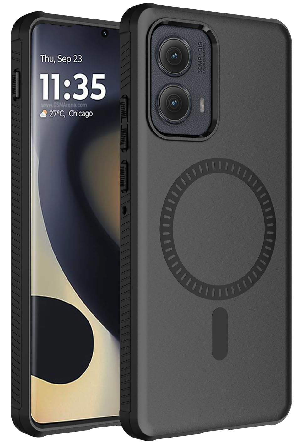 Nakedcellphone Flex Series for Motorola Edge 2024 Phone Case (Compatible with MagSafe) - Matte Black