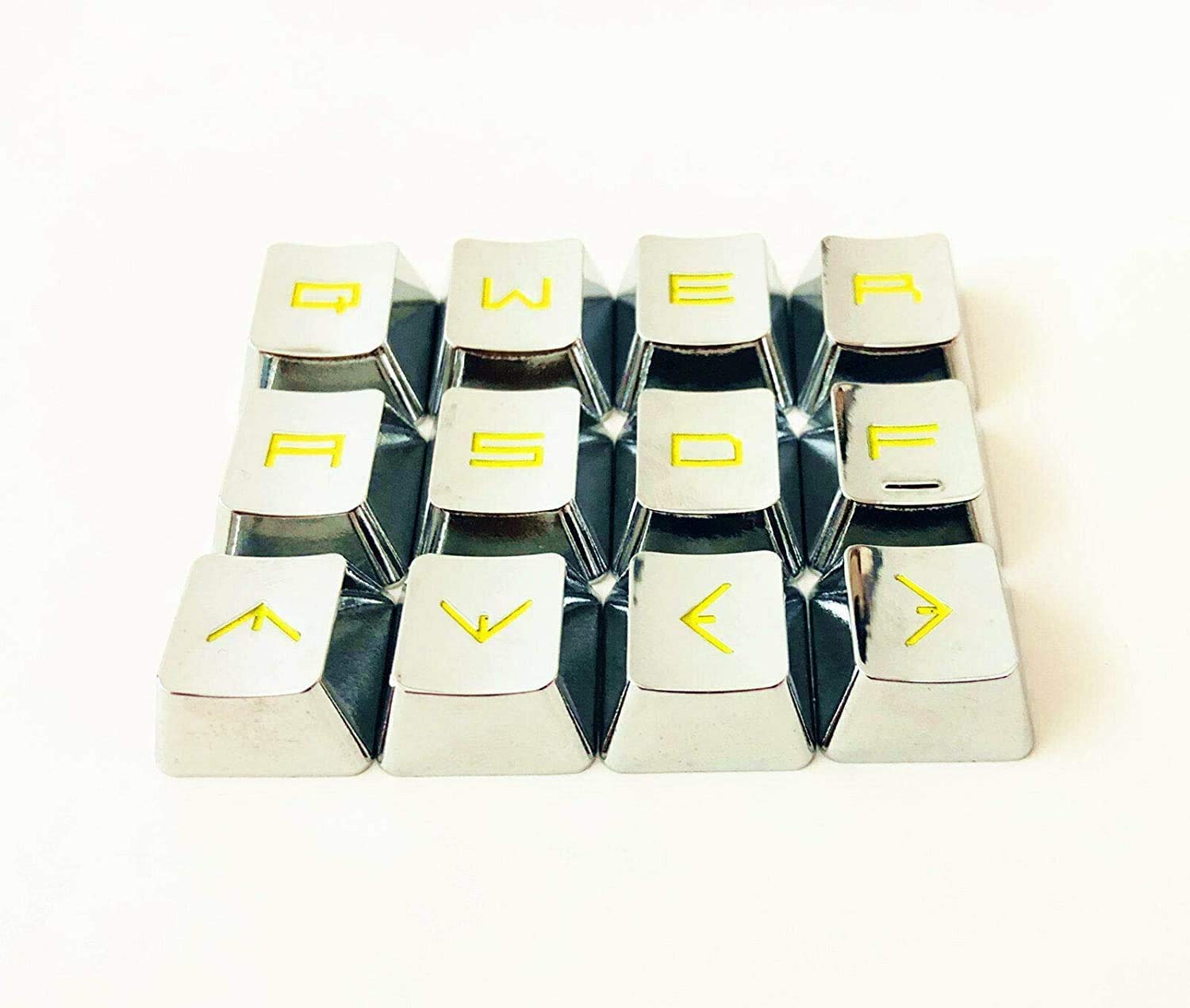 Amazon.com: 12 Keys FPS & MOBA Gaming Keycaps WASD QWER Arrow Zinc