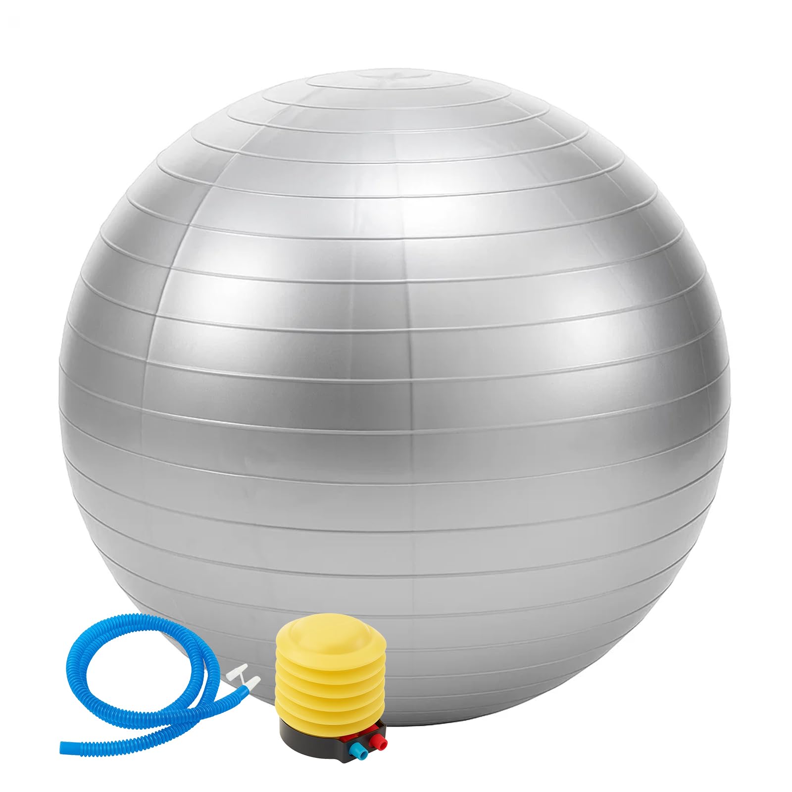 Gymnastikball 65cm Anti-Burst Fitnessball aus PVC – Rutschfester Sitzball für Yoga, Pilates, Schwangerschaft, Balance Training & Home Gym, Gym Ball mit Pumpe für Damen und Herren