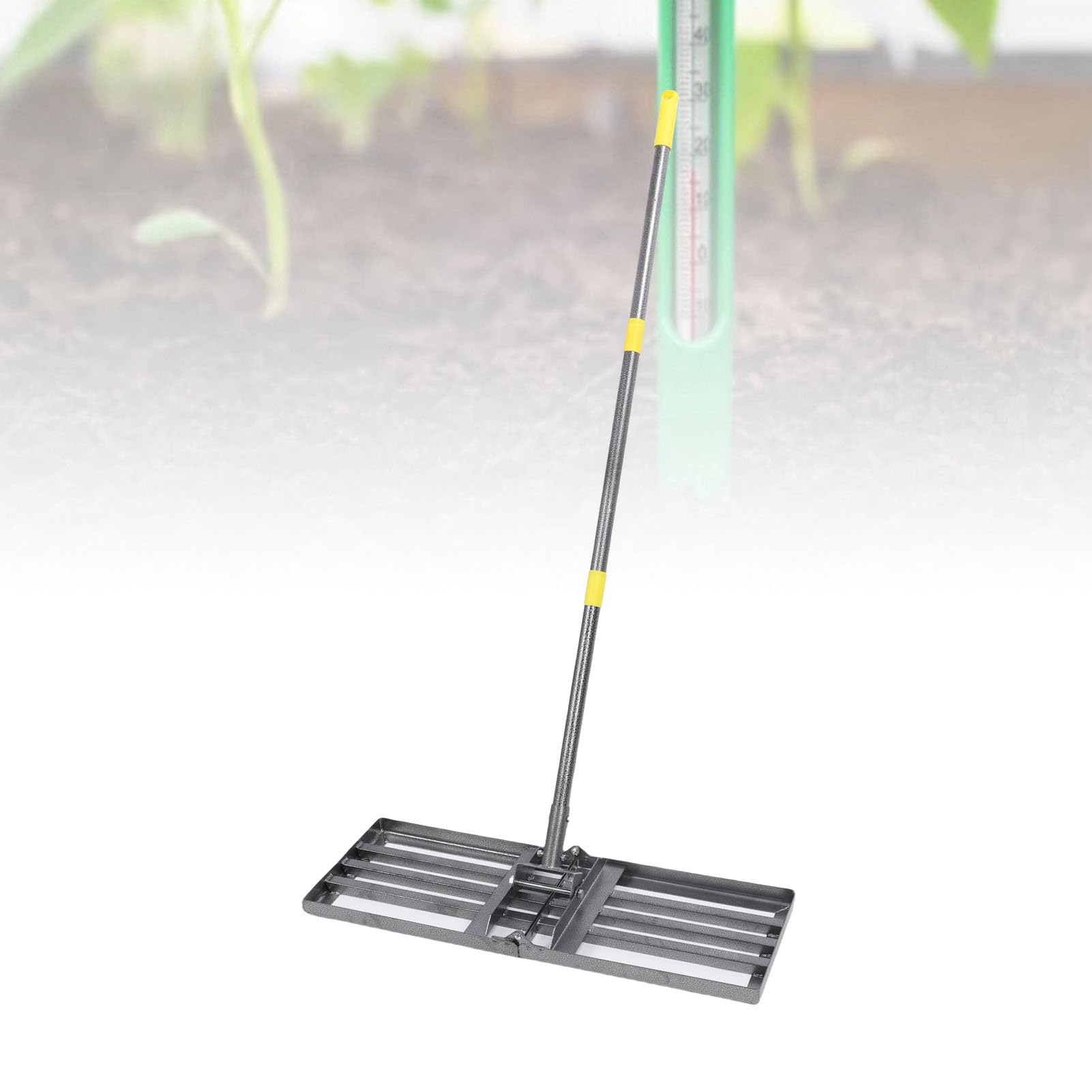 Rastrillo Nivelador de Césped, Placa Niveladora Que Ahorra Esfuerzo para Jardineros y Paisajistas, de 48-78 Pulgadas, Carbono Común + Hierro