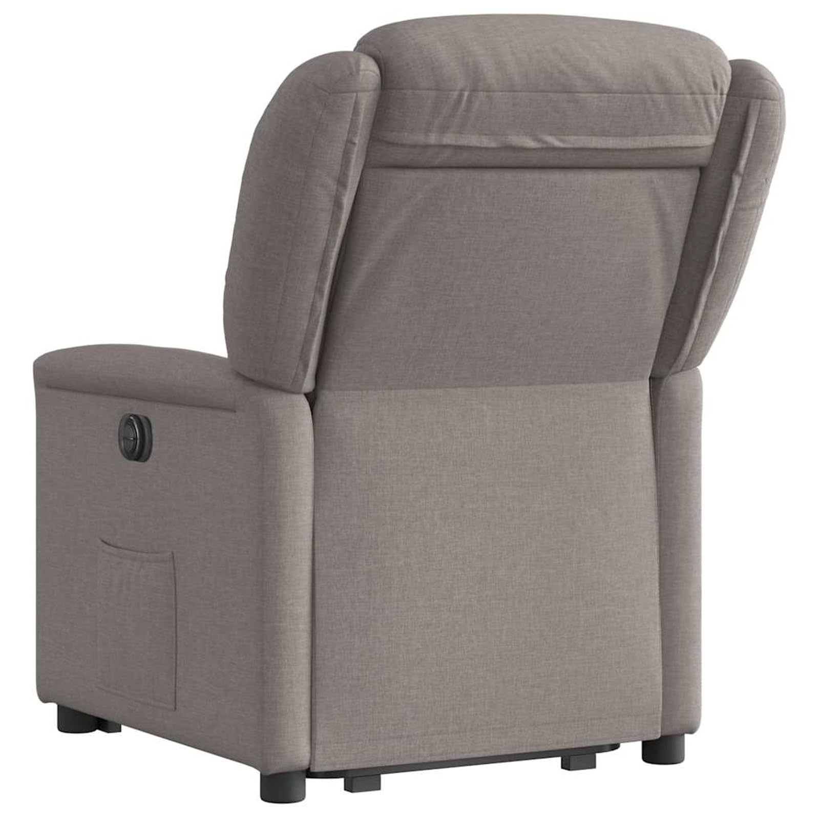 Fotel relaksacyjny z funkcją wspomagania wstawania i funkcją leżenia, materiał (100% poliester), taupe, 78 x 95 x 100 cm, dla seniorów i dorosłych