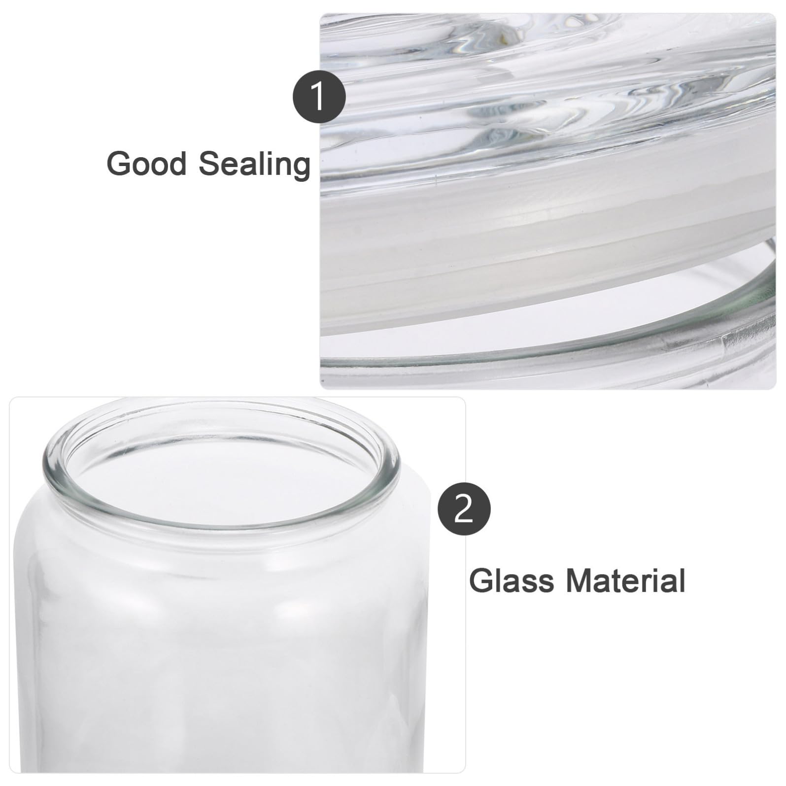 Eckige Vorratsdosen Aus Glas Mit Deckel Transparente Küchen-aufbewahrungsbehälter Luftdichte Glas-vorratsgläser Für Getreide Und Lebensmittel