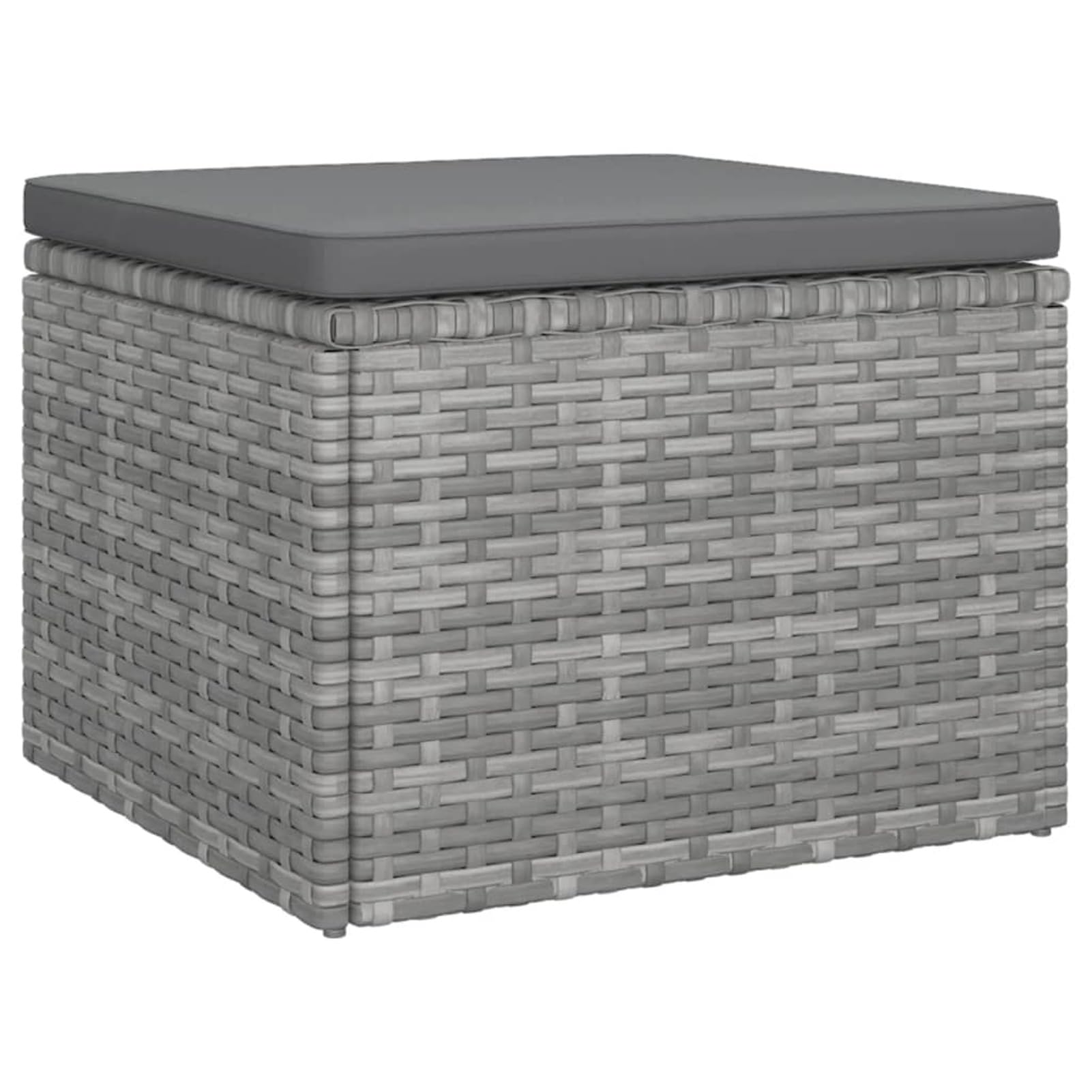 ZEYUAN Divano Giardino 3 Posti Tetto e Poggiapiedi Grigio Polyrattan,Divano da Giardino,Divanetto da Giardino Esterno-362335